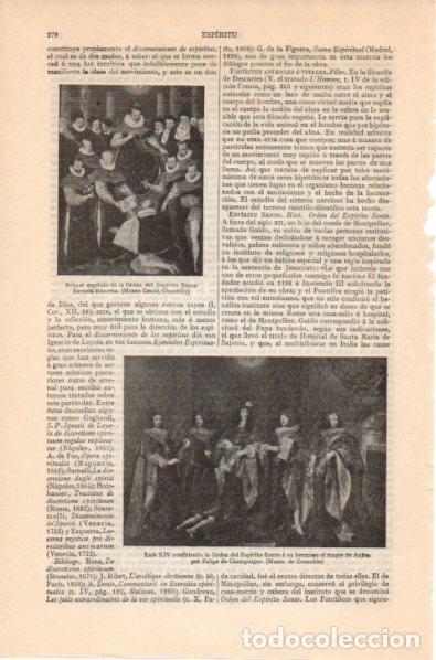 Cartes Postales: LAMINA V12027: Luis XIV confiriendo la Orden del Espiritu Santo, por Champaigne - Varios