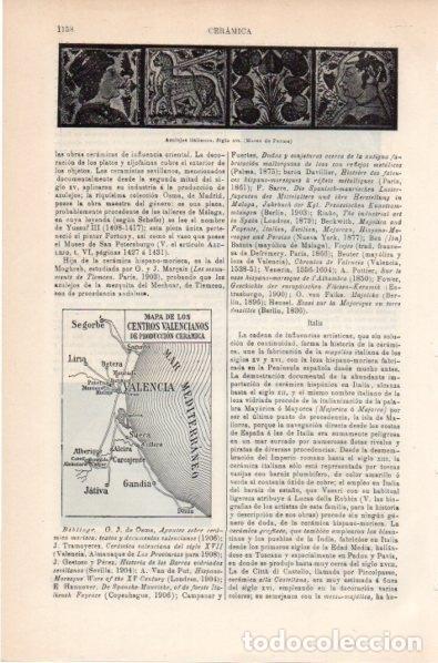 Postales: LAMINA V11905: Mapa de los centros valencianos de produccion de ceramica - Varios