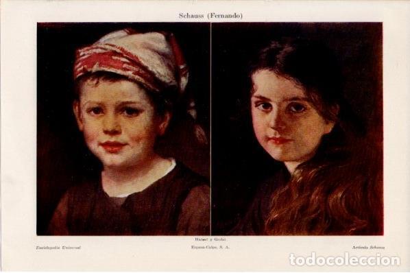 Postales: LAMINA V11573: Hansel y Gretel, por F. Schauss - Varios
