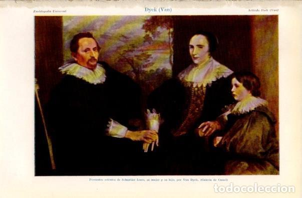 Postcards: LAMINA V16595: Presuntos retratos de Sebastian Leers su mujer y su hijo por Van Dyck - Varios