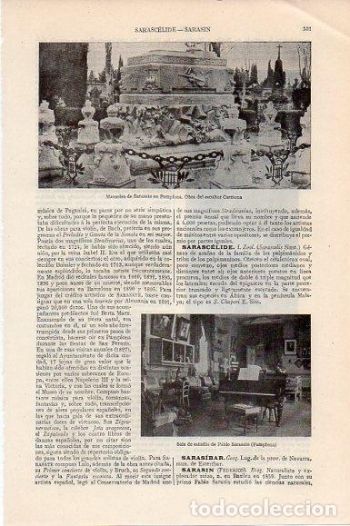 Postkarten: LAMINA V11470: Mausoleo y sala de estudio de Pablo Sarasate - Varios