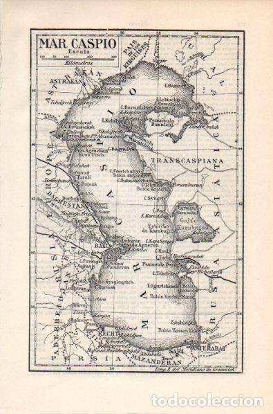 Postkarten: LAMINA V11704: Mapa del Mar Caspio - Varios