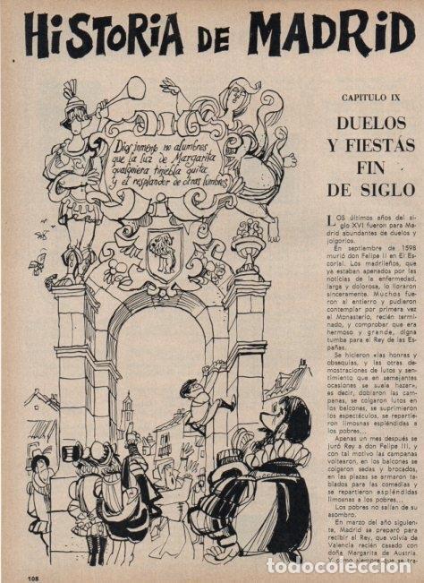 Postais: LAMINA V16932: Ilustracion de Mingote para capitulo IX seccion historia de Madrid - VVAA