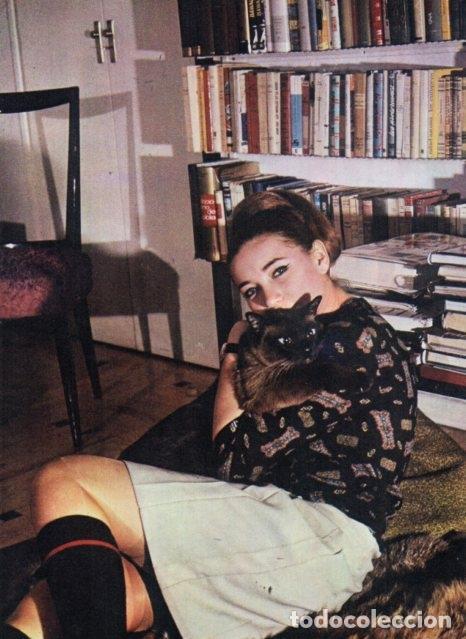 Postkarten: LAMINA V17201: Sonia Bruno abrazando un gato - VVAA