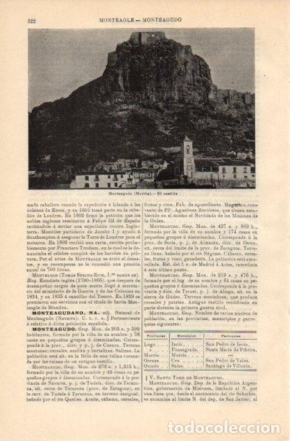 Postais: LAMINA V12805: Castillo de Monteagudo, Murcia - Varios
