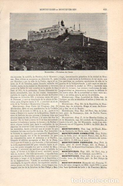 Postcards: LAMINA V12849: Fortaleza del Cerro en Montevideo - Varios