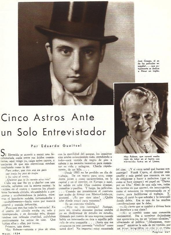 Postais: LAMINA 31861: Jose Crespo y May Robson - VVAA