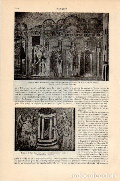 Postales: LAMINA V12962: Mosaico Basilica de San Marcos, Venecia - Varios