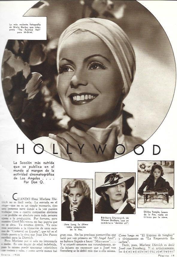 Cartoline: LAMINA 31918: Primer plano de Greta Garbo - VVAA