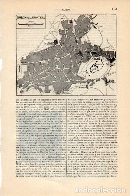 Postales: LAMINA V12942: Plano de Moron de la Frontera, Sevilla - Varios