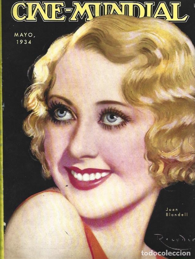 Postais: LAMINA 31848: Portada de la revista Cine-Mundial con Joan Blondell, mayo de 1934 - VVAA