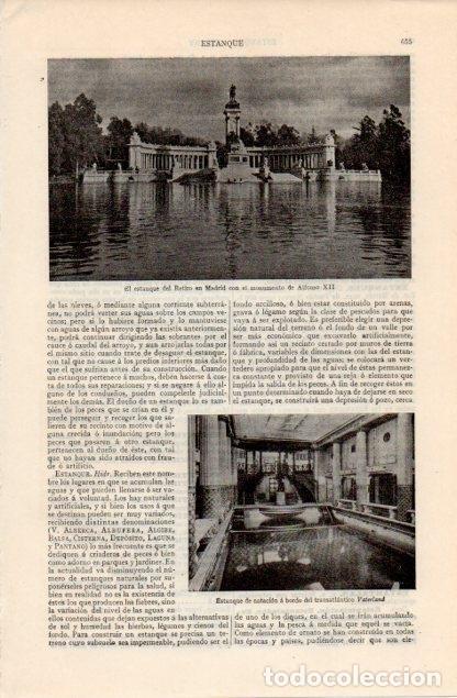Postkarten: LAMINA V12594: Estanque del Retiro en Madrid - Varios