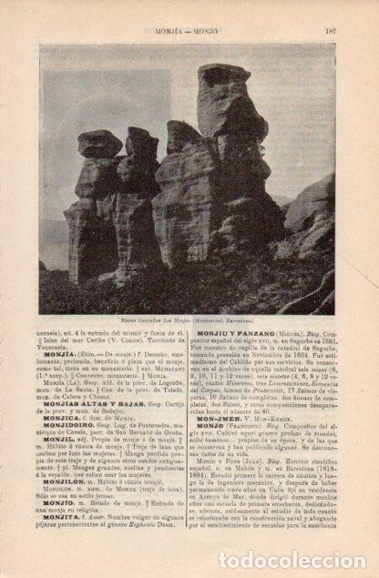 Postkarten: LAMINA V12735: Rocas Los Monjes en Montserrat, Barcelona - Varios