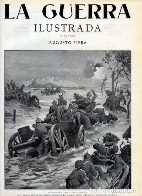 Cartoline: LAMINA V17888: Episodio de la batalla de Termonde - Augusto Riera