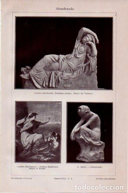 Cartoline: LAMINA V13383: Ariadna abandonada escultura antigua - Varios