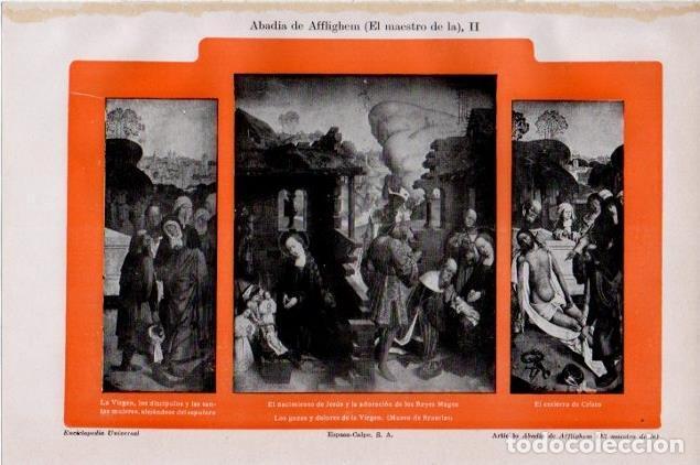 Postales: LAMINA V13381: Los gozos y dolores de la Virgen en Museo de Bruselas I - Varios