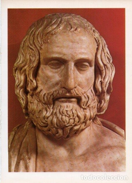 Postales: LAMINA V18670: Busto de Euripides, Museo Pio Clementino - Varios