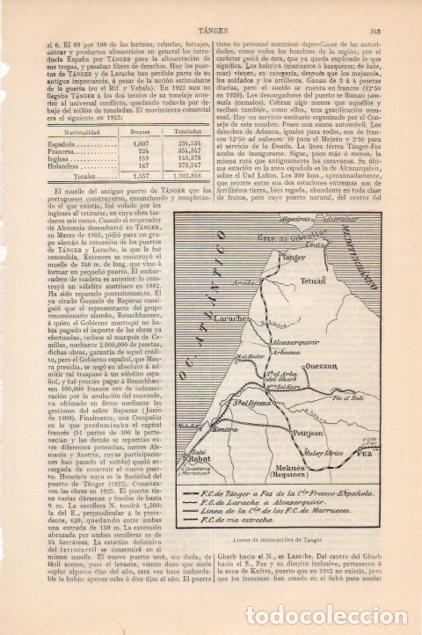 Postcards: LAMINA V13139: Mapa de los ferrocarriles de Tanger - Varios