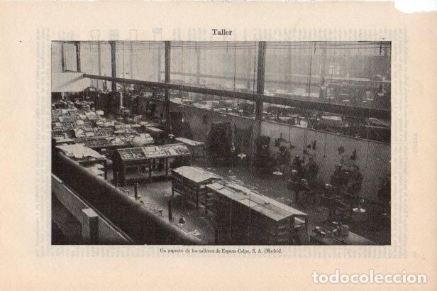 Postais: LAMINA V13097: Taller de Espasa Calpe en Madrid - Varios