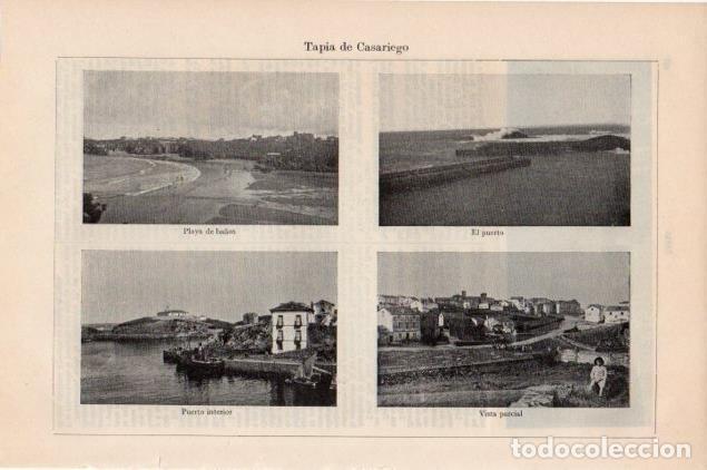 Postcards: LAMINA V13165: Vistas de Tapia de Casariego, Oviedo - Varios