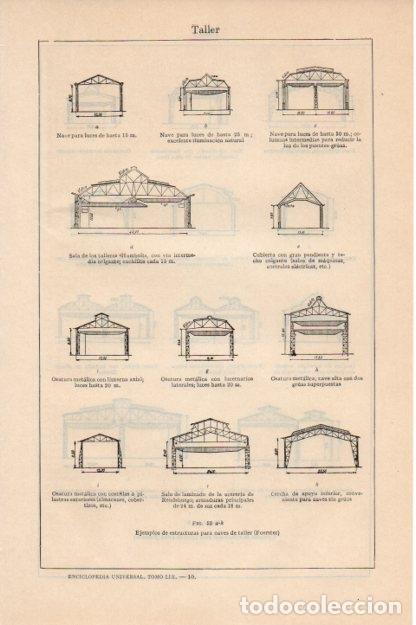 Cartoline: LAMINA V13106: Estructuras para naves de taller seg&uacute;n Foerster - Varios