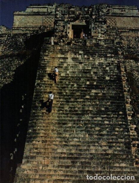 Postcards: LAMINA V18278: Escalera de la Piramide del Adivino en Uxmal - Carlos Alonso