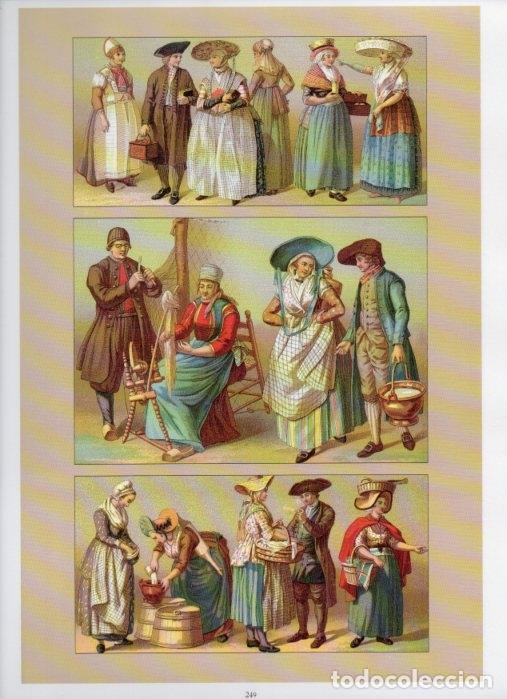 Postkarten: LAMINA V18428: Traditional costumes of the 1880s. Holland - Albert Racinet