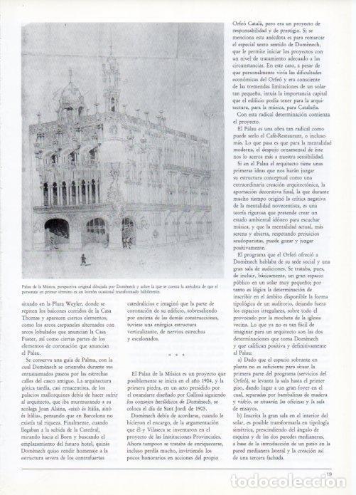 Cartoline: LAMINA V19401: Palau de la Musica perspectiva dibujada por Domenech i Montaner - Lluis Domenech i Gi