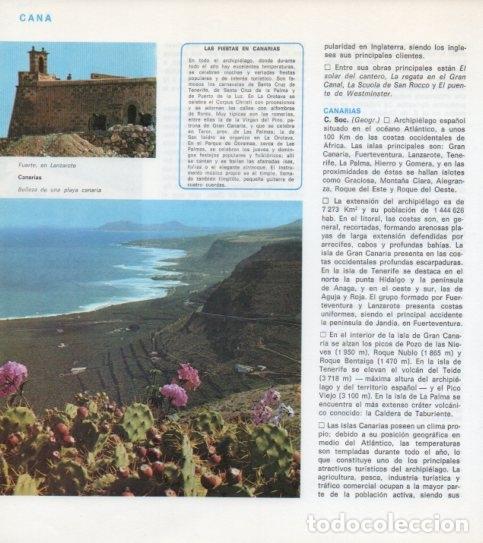 Postais: LAMINA V14165: Fuerte en Lanzarote y playa en Canarias - Varios