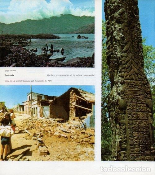 Postais: LAMINA V13922: Lago Atitlan y obelisto cultura maya-quiche en Guatemala - Varios