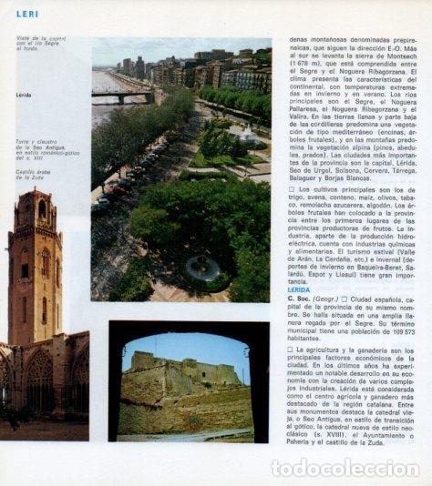 Postais: LAMINA V13977: Vista de Lleida y Claustro de la Seo Antigua - Varios
