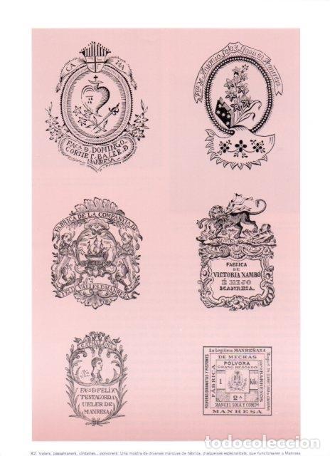 Postais: LAMINA V19350: Marques de fabrica de Manresa dels segles XVIII i XIX - Josep M. Gasol