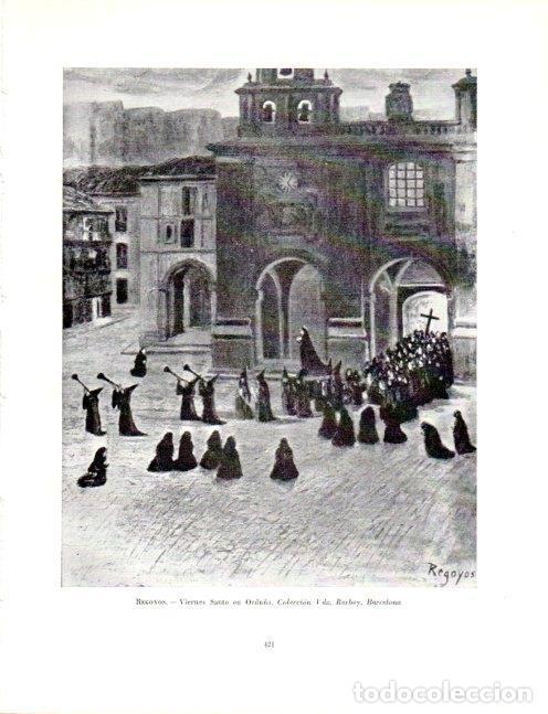 Postales: LAMINA V19144: Viernes Santo en Ordu&ntilde;a por Dario de Regoyos - Robert Goldwater