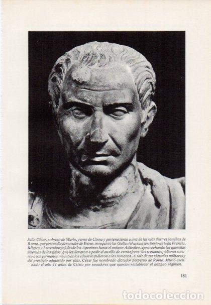 Postais: LAMINA V15411: Busto de Julio Cesar - Varios
