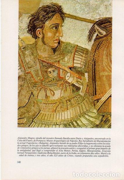Postkarten: LAMINA V15391: Alejandro Magno detalle del mosaico de la Casa del Fauno - Varios