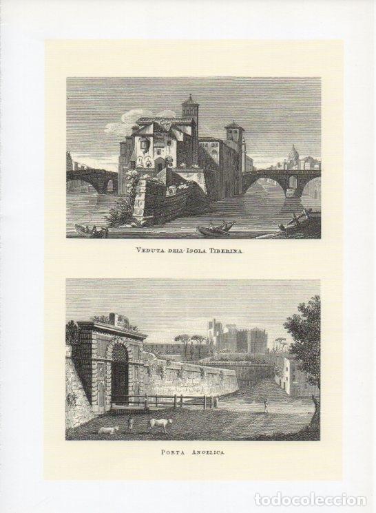 Postkarten: LAMINA V19969: Roma 9 grabados por G. Antonelli siglo XIX - Varios