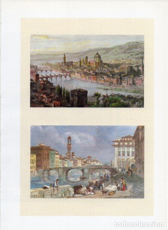 Postais: LAMINA V19972: Florencia litografias de Chardon siglo XIX - Varios