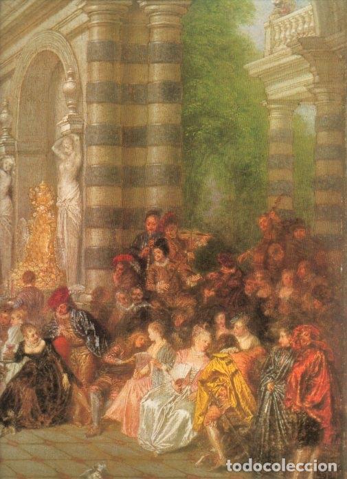 Postkarten: LAMINA V20304: Fragmento los placeres de la danza por Antoine Watteau - Varios