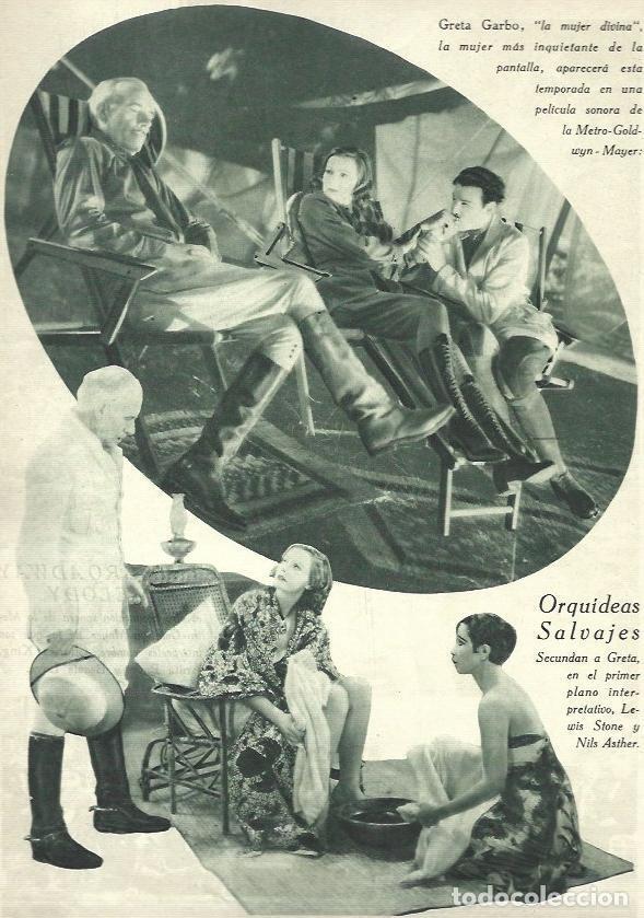 Postales: LAMINA 32590: Greta Garbo en Orquideas Salvajes - NULL