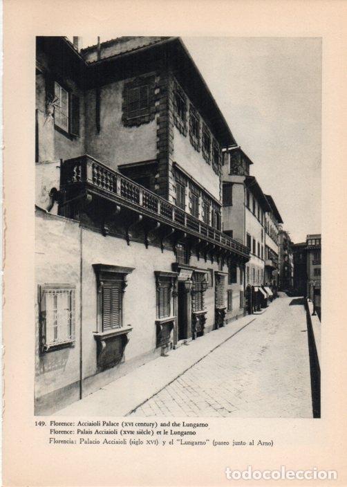 Postais: LAMINA V14791: Palacio Acciaioli y el Lungarno en Florencia - Varios