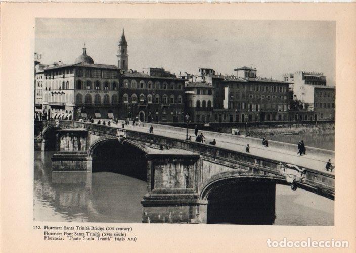 Postais: LAMINA V14792: Ponte Santa Trinita en Florencia - Varios