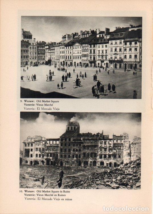Postkarten: LAMINA V14732: El Mercado Viejo y El Mercado Viejo en Ruinas en Varsovia - Varios