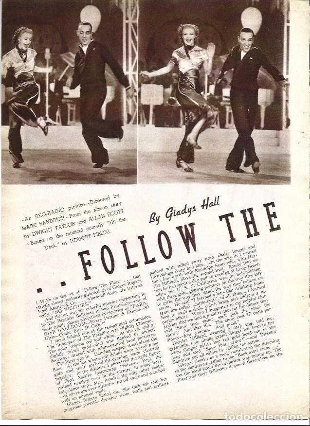 Postais: LAMINA 32167: Escenas de Follow the Fleet con Astaire y Rogers - VVAA