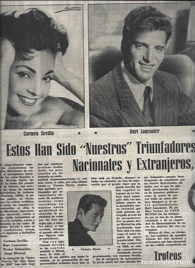 Postais: LAMINA 32989: Carmen Sevilla, Burt Lancaster y Vicente Parra - VVAA