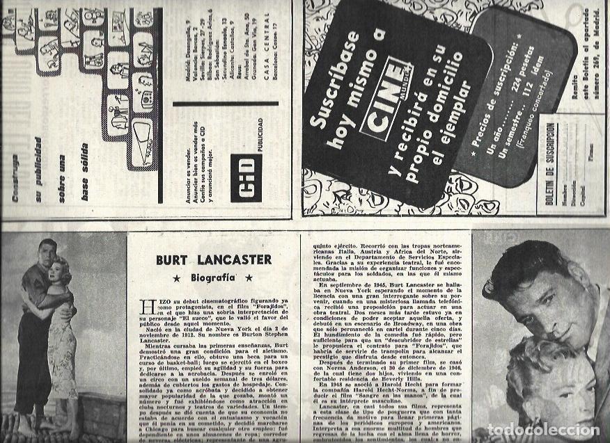 Cartoline: LAMINA 32680: Biografia de Burt Lancaster - VVAA
