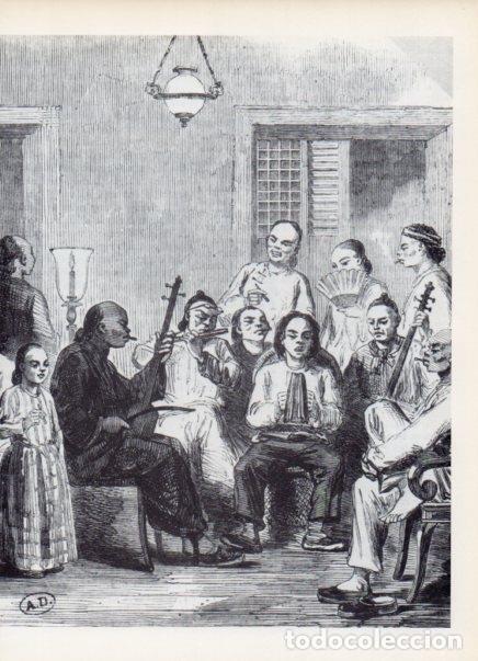 Postais: LAMINA V14991: Fiesta musical china grabado de 1858 - Varios