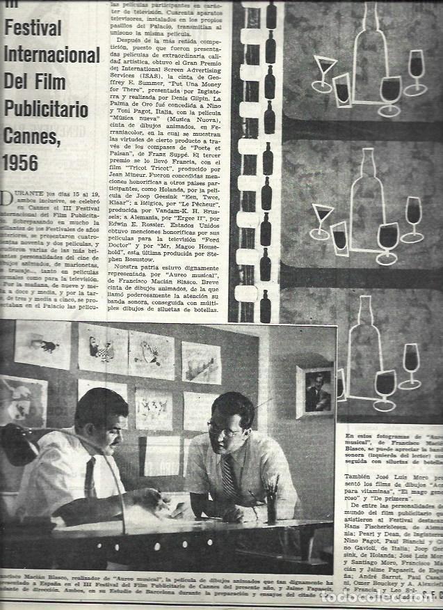 Postais: LAMINA 32792: III Festival Internacinal del Film Publicitario de Cannes 1956 - VVAA