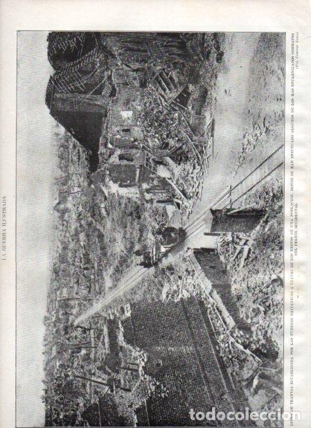 Postkarten: LAMINA V20796: Linea de tranvia que atraviesa restos de una poblacion del frente occidental - August