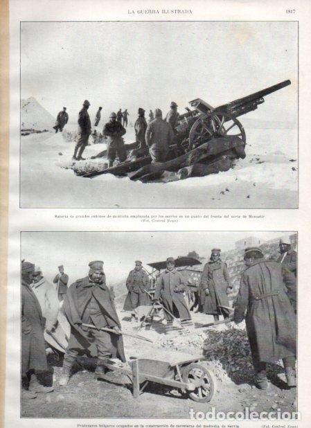 Cartoline: LAMINA V20716: Bateria de ca&ntilde;ones del frente norte de Monastir - Augusto Riera