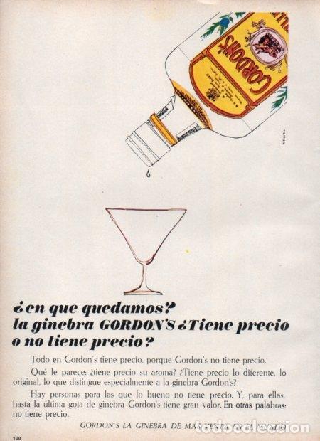 Postales: LAMINA V21570: Publicidad ginebra Gordon's - Varios